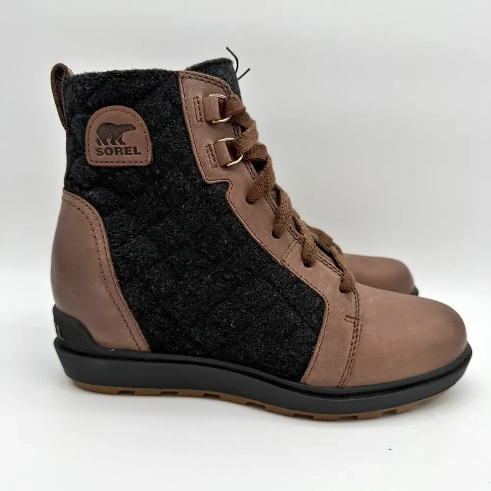 Sorel Womens Snow Angel Winter Boots US 9 Grey Suede Waterproof Insulated NIB